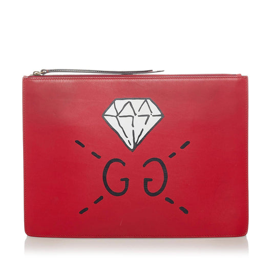 Gucci Ghost Leather Messenger Bag (SHG-33381)