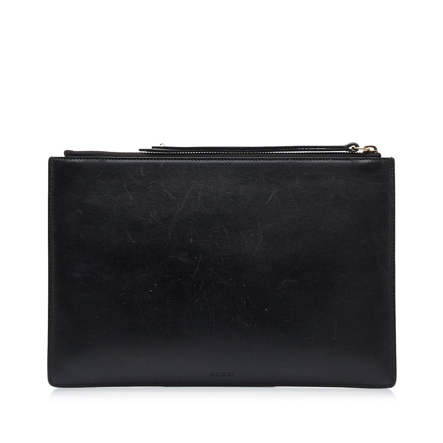 Gucci Ghost Life is Gucci Leather Clutch Bag (SHG-QPhnpZ)