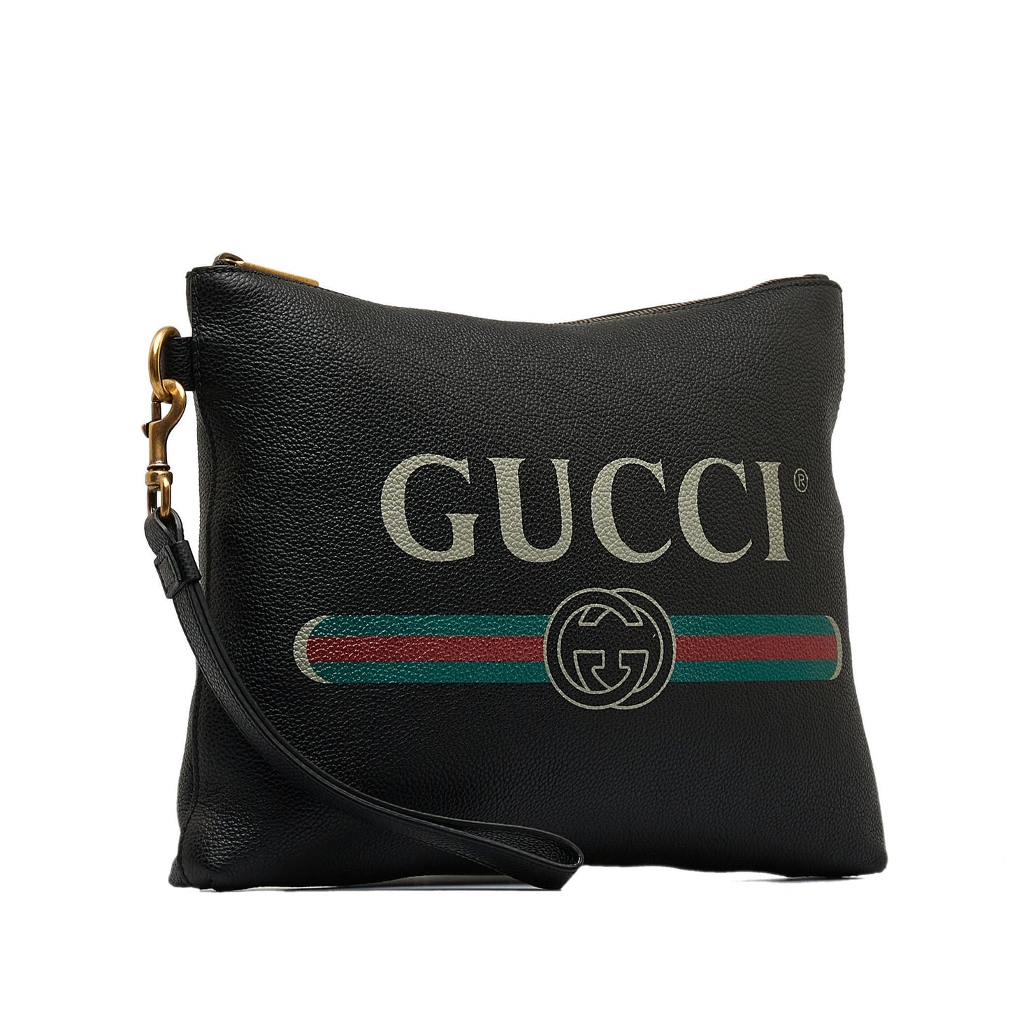 Gucci Logo Leather Clutch Bag (SHG-Gyg3CU)