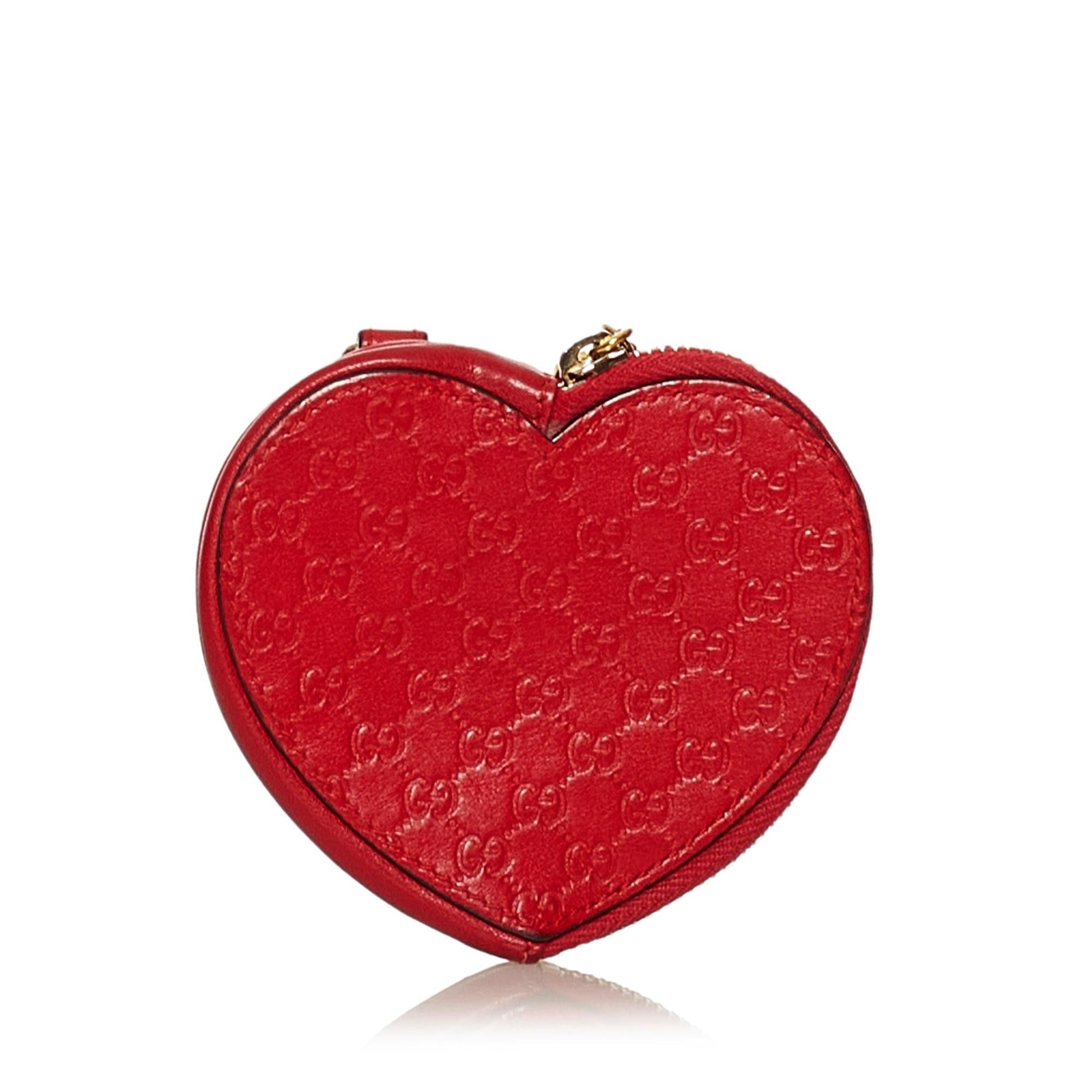 Gucci Guccissima Heart Coin Pouch (SHG-34406)