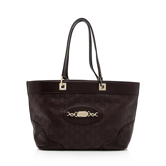 Gucci Guccissima Leather Chain Tote Style 1