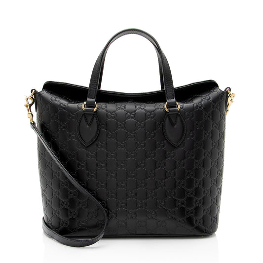 Gucci Guccissima Leather Linea A Fold Over Tote