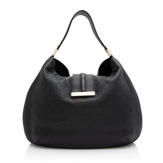 Gucci Guccissima Leather New Ladies Large Hobo (SHF-23392)