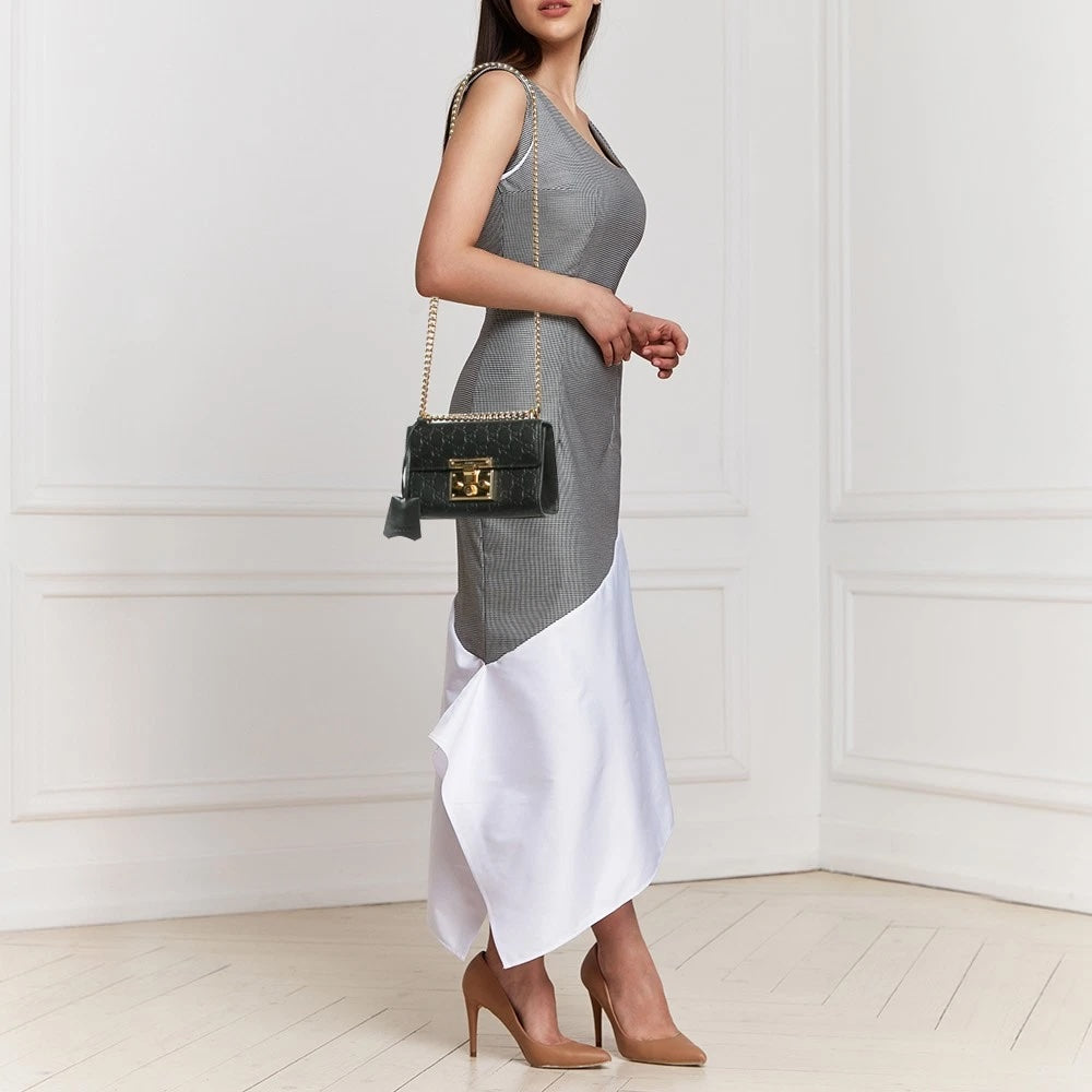GUCCI GUCCISSIMA LEATHER SMALL PADLOCK SHOULDER BAG