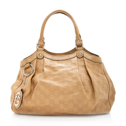 Gucci Guccissima Leather Sukey Medium Tote (SHF-19242)