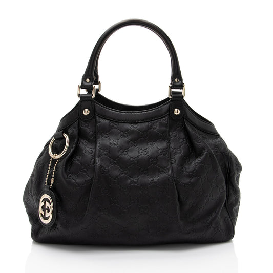 Gucci Guccissima Leather Sukey Medium Tote (SHF-G9D42y)