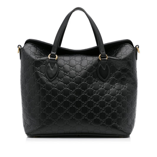 Gucci Guccissima Signature Linea A Foldover Satchel (SHG-VFVOAb)