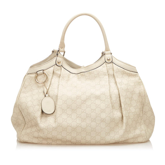 Gucci Leather Canvas Tote Style 53