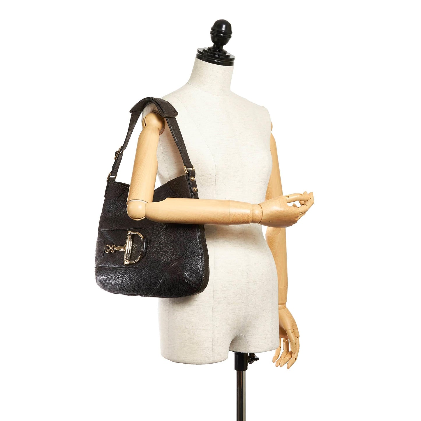Gucci Hasler Leather Hobo Bag (SHG-30332)