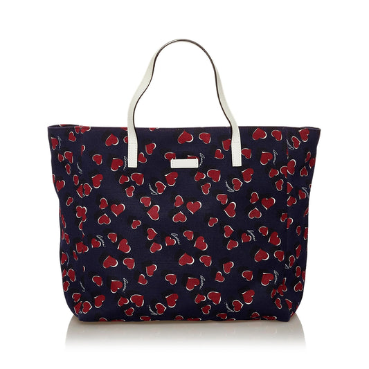 Gucci Heartbeat Canvas Tote Bag (SHG-28379)
