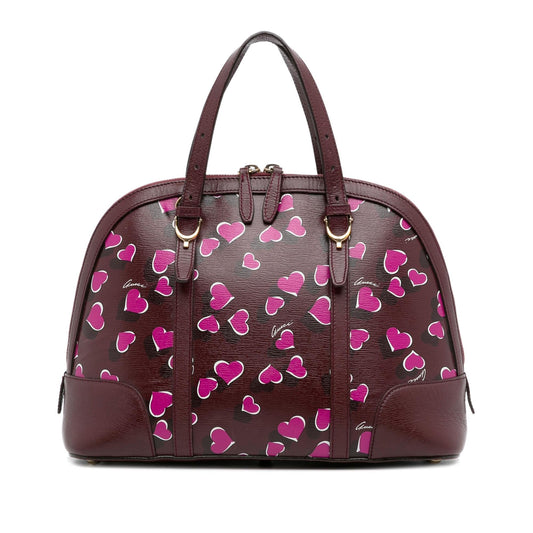 Gucci Heartbeat Leather Dome Satchel (SHG-iR5q9e)