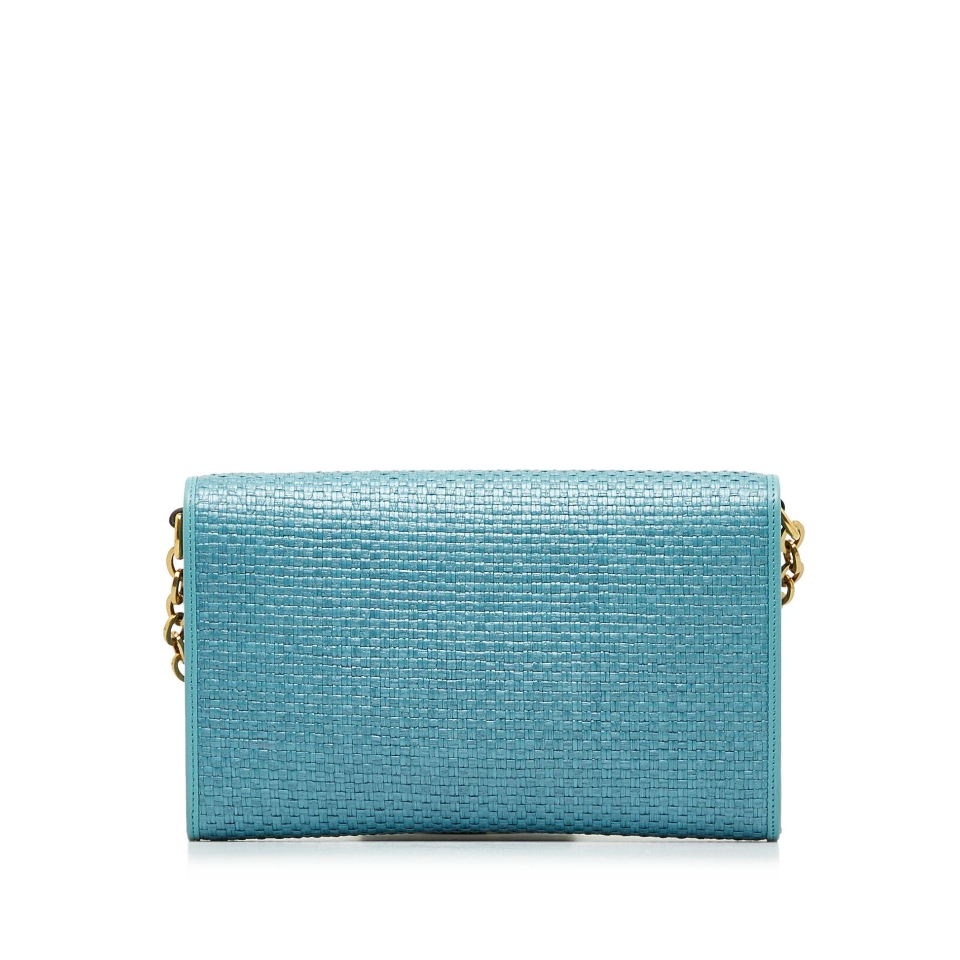 Gucci Horsebit 1955 Raffia Chain Bag (SHG-4v9ib8)