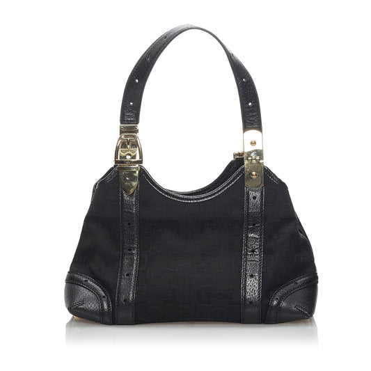 Gucci Horsebit Canvas Shoulder Bag (SHG-34217)