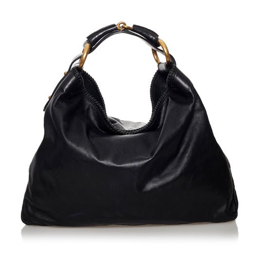 Gucci Horsebit Hobo Leather Tote (SHG-30946)