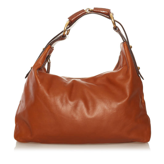 Gucci Horsebit Leather Hobo Bag (SHG-34379)