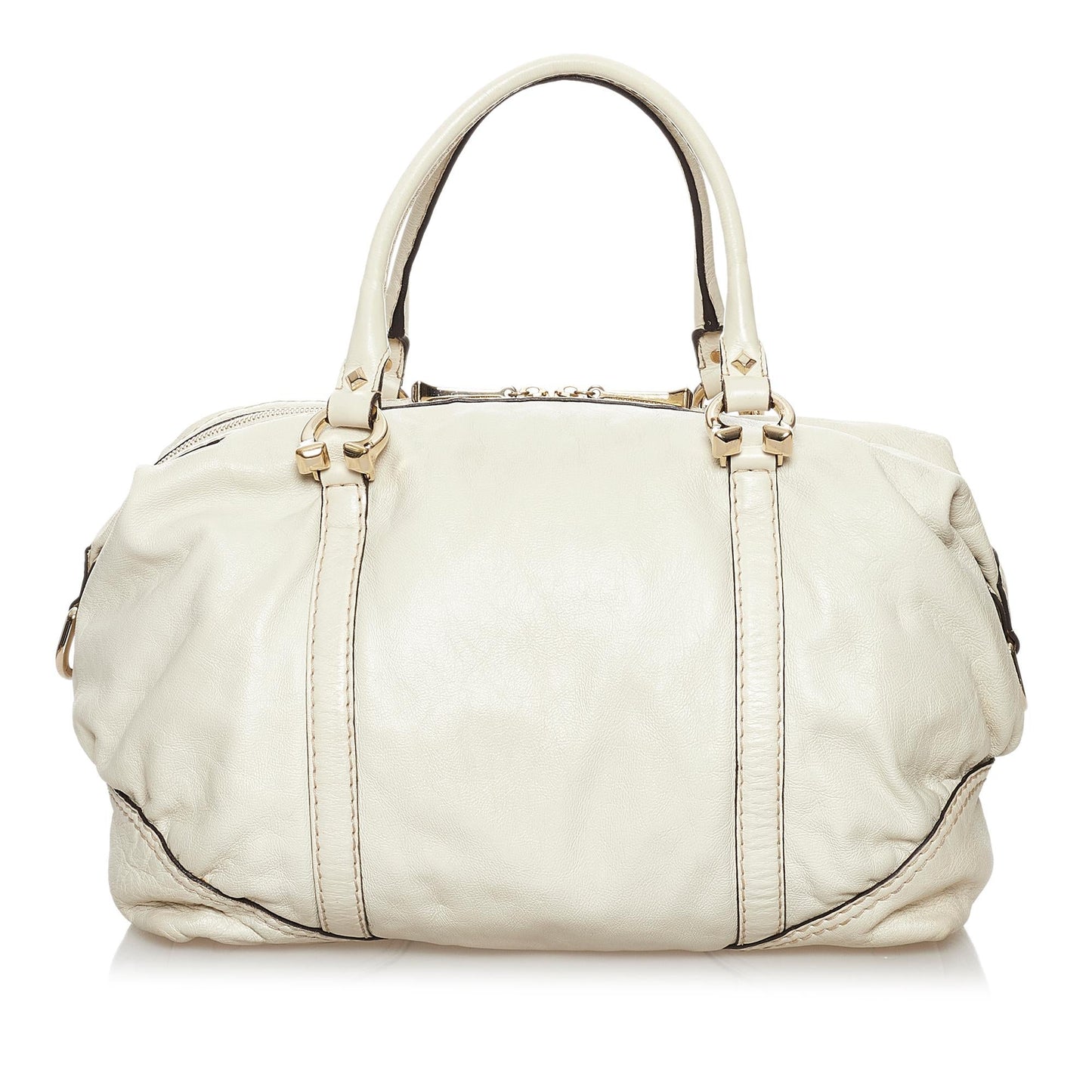 Gucci Horsebit Nail Leather Boston Bag (SHG-30581)