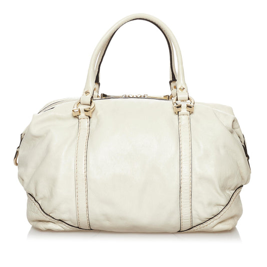 Gucci Horsebit Nail Leather Boston Bag (SHG-30581)