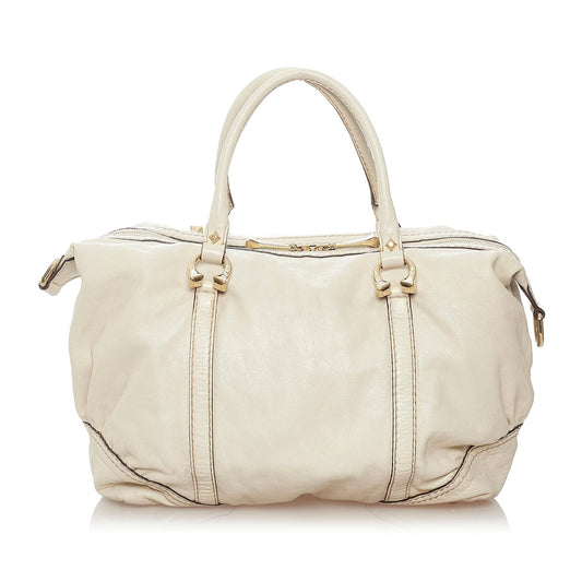 Gucci Horsebit Nail Leather Boston Bag (SHG-37755)