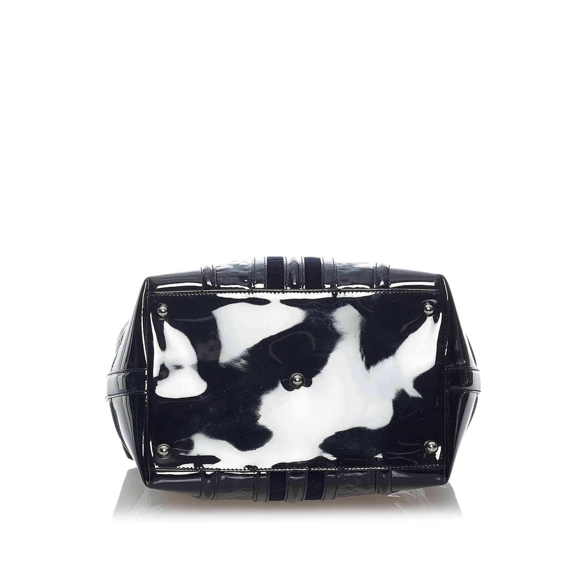 Gucci Horsebit Leather Patent Leather Handbag