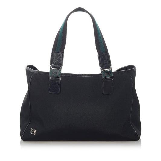 Gucci Horsebit Web Canvas Handbag (SHG-fpGZRl)