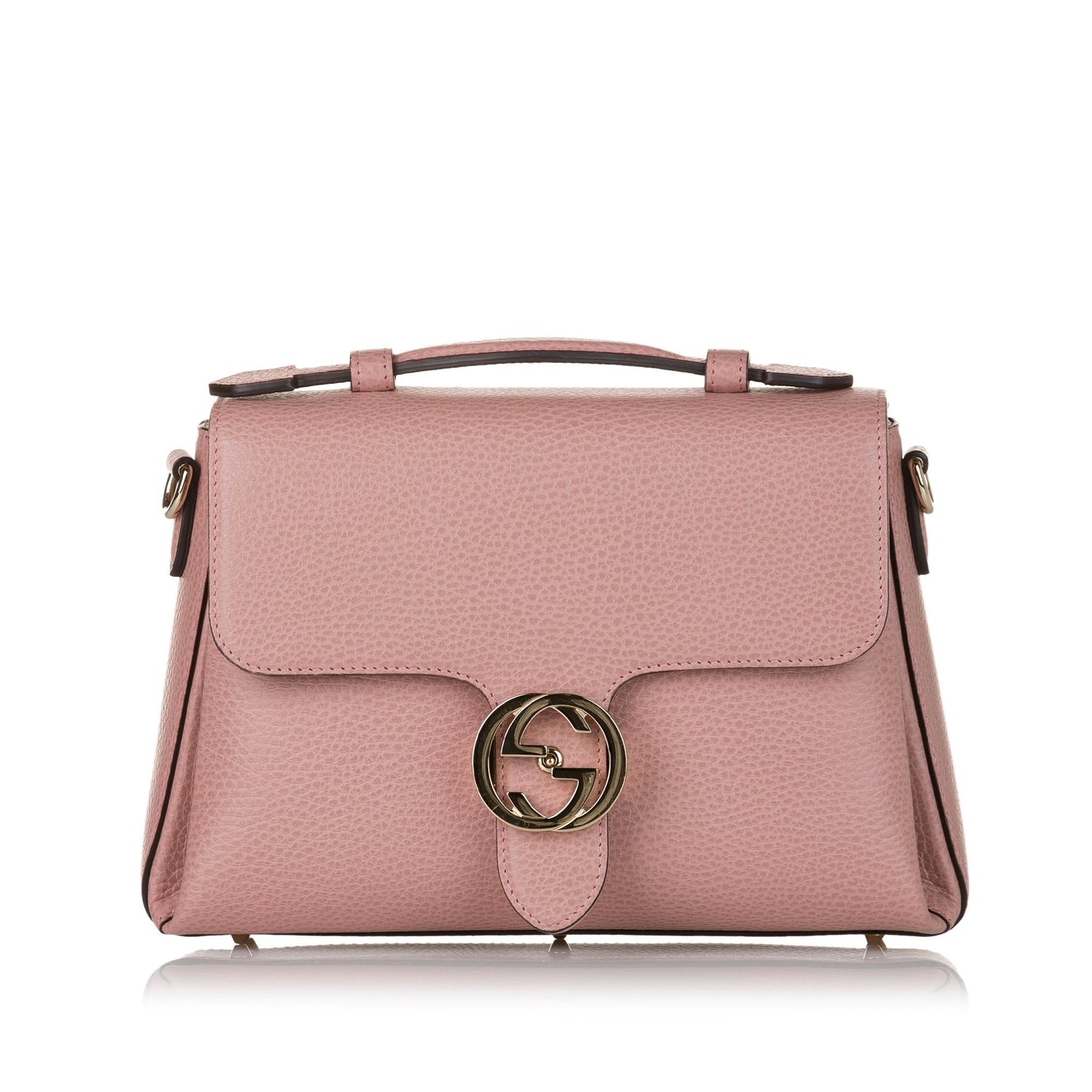 Gucci Interlocking G Leather Satchel (SHG-31610)