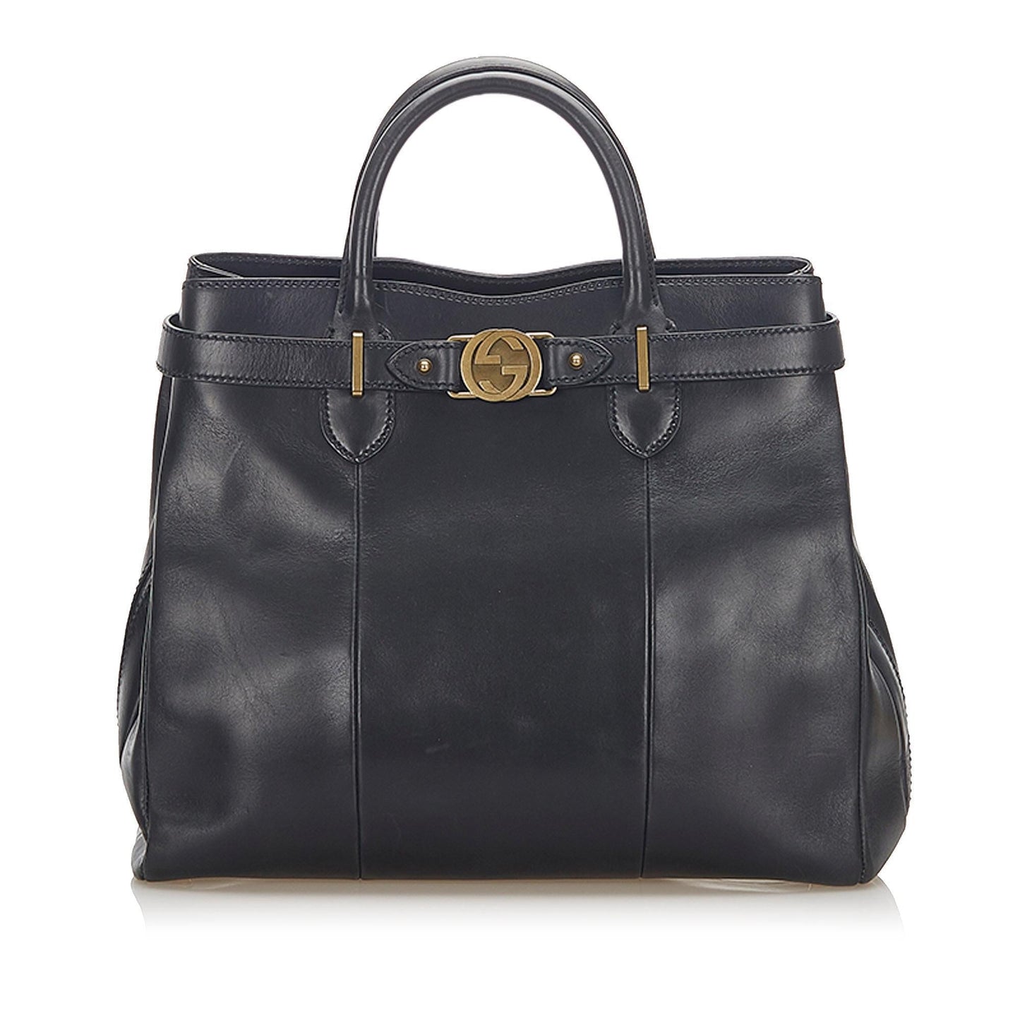 Gucci Interlocking G Leather Monogram Tote