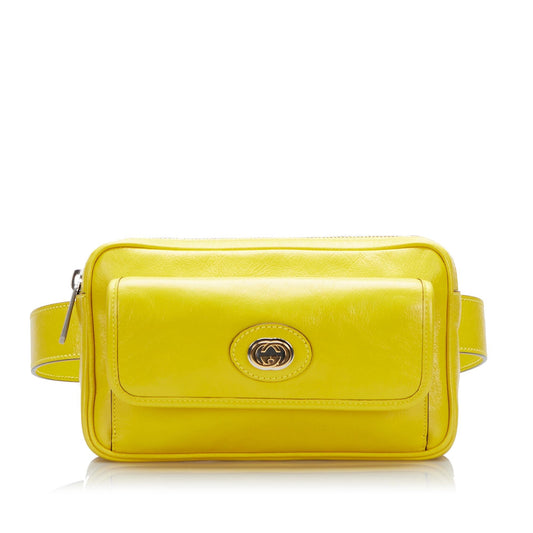 Gucci Interlocking G Morpheus Leather Belt Bag (SHG-QsHqvG)