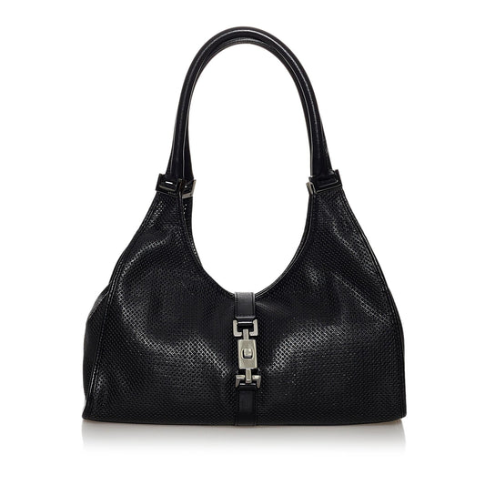 Gucci Jackie Perforated Leather Shoulder Bag (SHG-30008)
