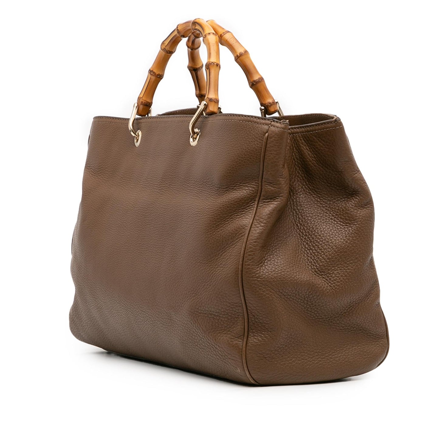 Gucci Large Calfskin Bamboo Shopper Satchel