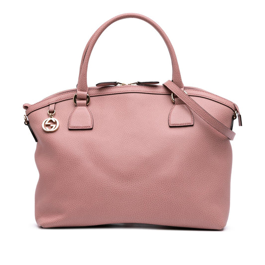 Gucci Large Dollar Calfskin GG Charm Dome Satchel