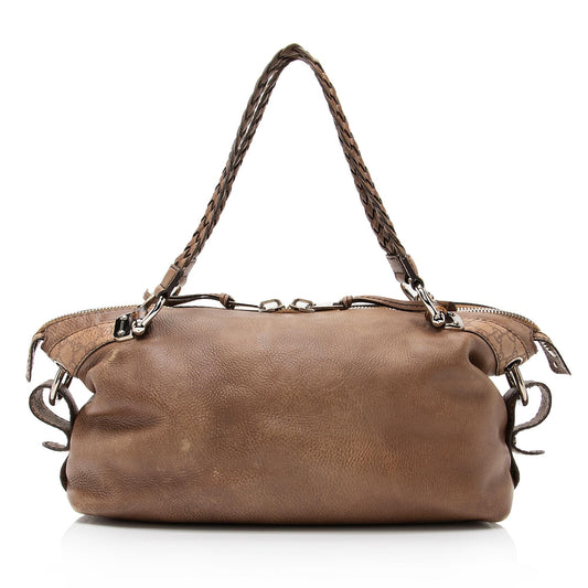Gucci Leather Bamboo Bar Large Tote (SHF-23016)