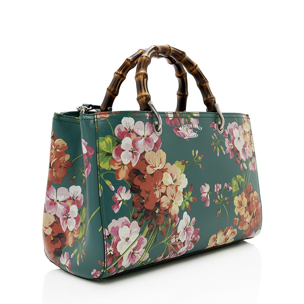 Gucci Bamboo Leather Monogram Tote Style 2
