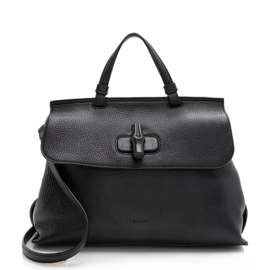 Gucci Bamboo Leather Satchel Style 9