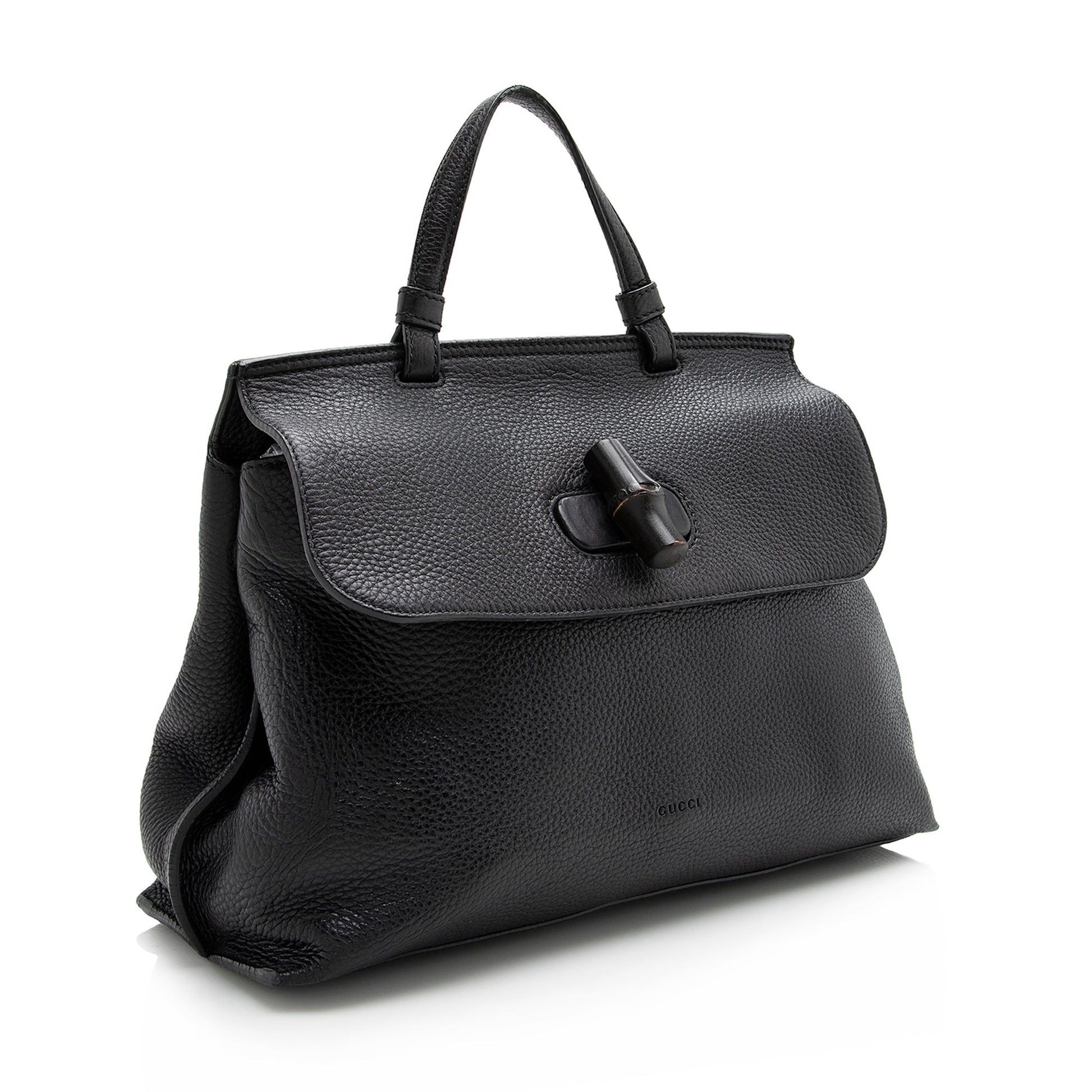 Gucci Leather Bamboo Daily Medium Satchel (SHF-22594)