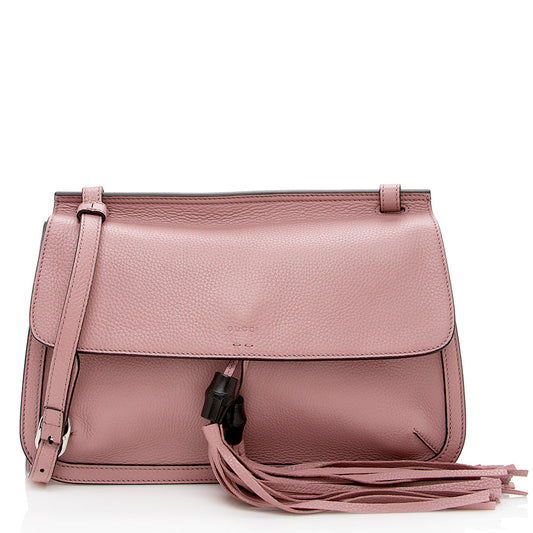 Gucci Leather Bamboo Daily Shoulder Bag (SHF-16586)