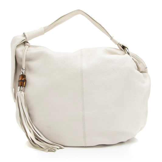 Gucci Leather Bamboo Jungle Medium Hobo (SHF-23393)