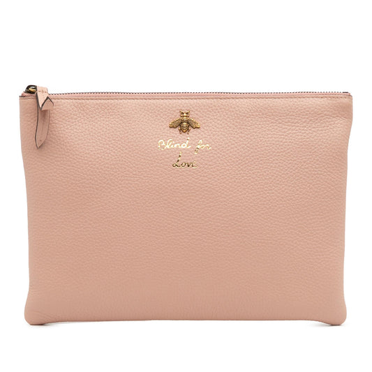 Gucci Leather Blind For Love Clutch