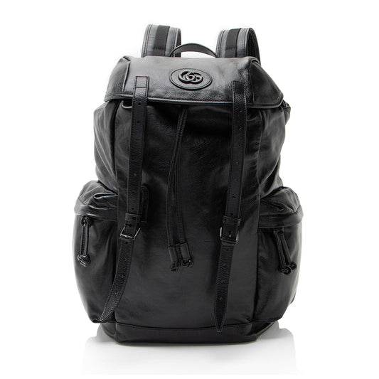Gucci Leather Double G Backpack