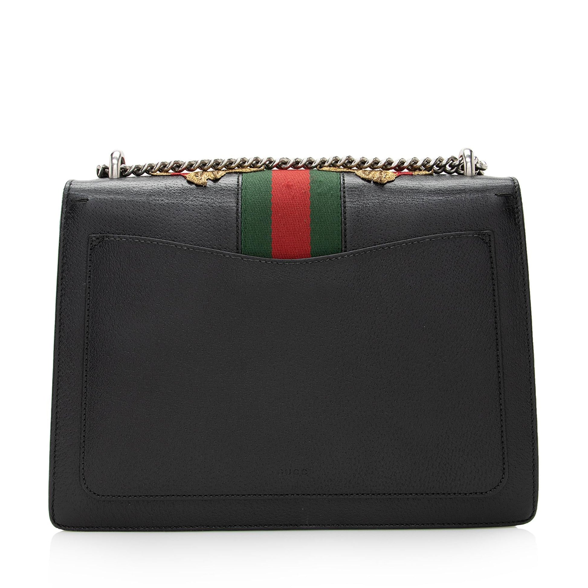 Gucci Leather Embroidered Rose Dionysus Medium Shoulder Bag (SHF-22427)