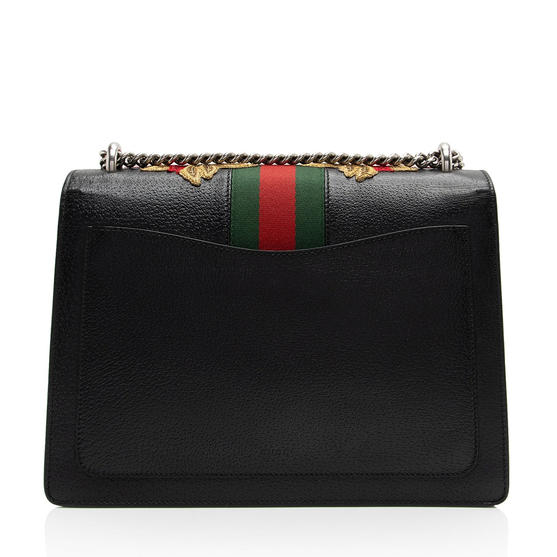 Gucci Leather Embroidered Rose Dionysus Medium Shoulder Bag (SHF-sxhk6S)