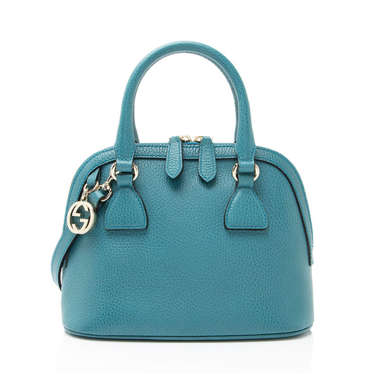 Gucci Leather GG Charm Dome Small Satchel