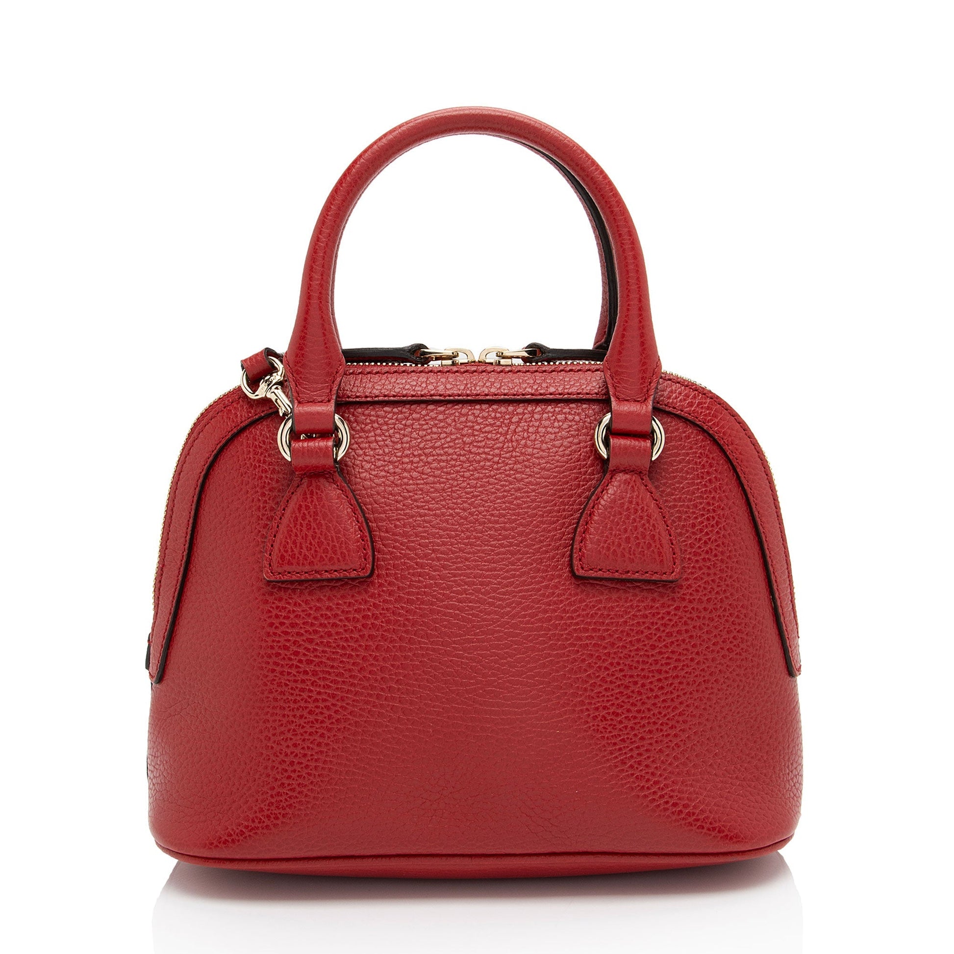 Gucci Leather GG Charm Dome Small Satchel