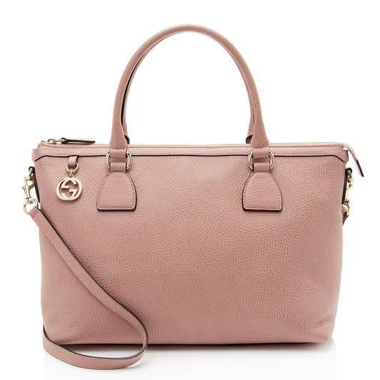 Gucci Leather GG Charm Large Satchel