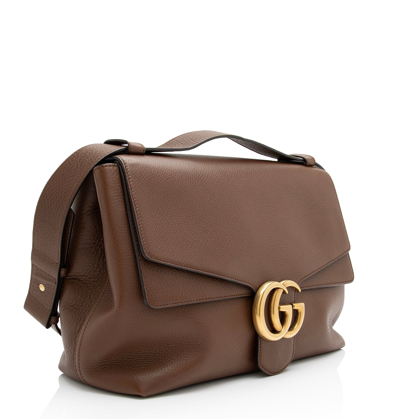 Gucci Leather GG Marmont Large Shoulder Bag (SHF-23096)