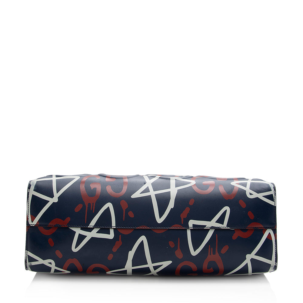 Gucci Leather Ghost Medium Tote (SHF-21316)