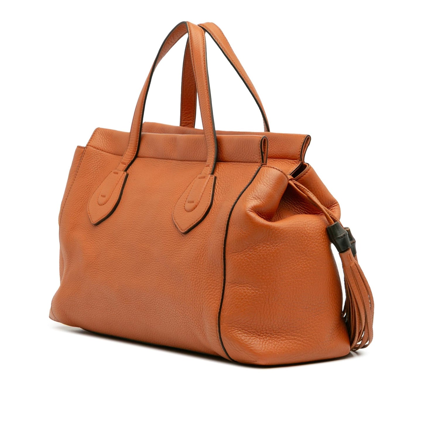 Gucci Leather Tassel Top Handle Bag