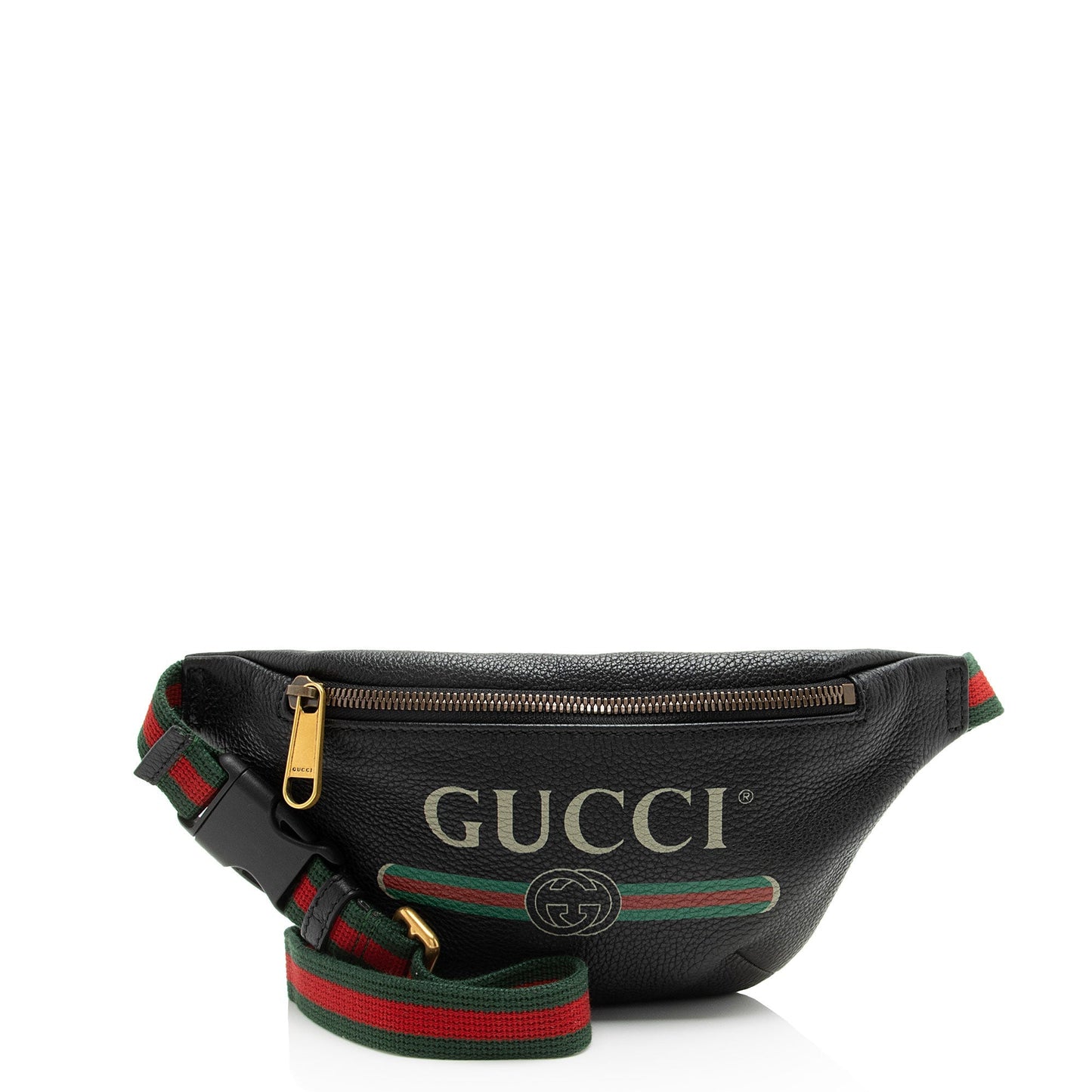 Gucci Leather Logo Belt Bag   (SHF-884OAb)