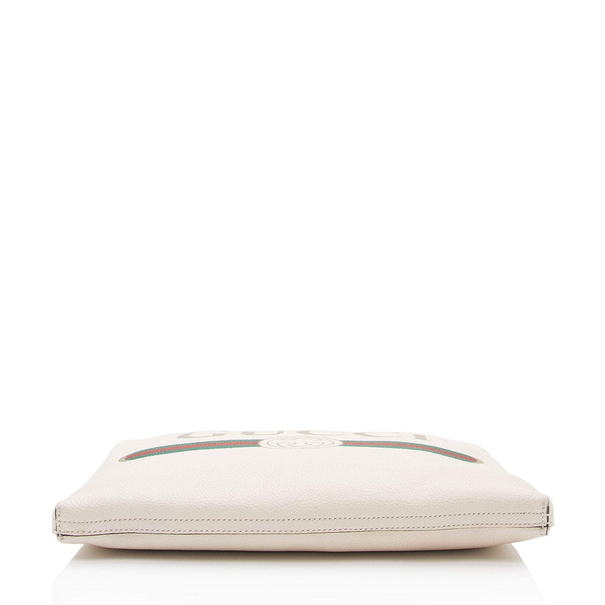 Gucci Leather Logo Zip Pouch (SHF-voC0bh)