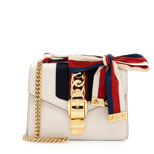 Gucci Leather Mini Sylvie Chain Bag (SHF-20274)