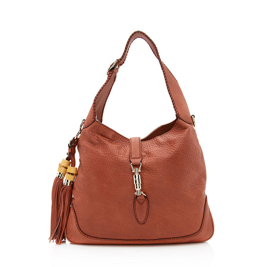Gucci Leather New Jackie Shoulder Bag (SHF-19862)